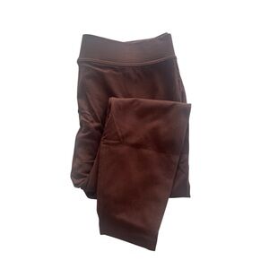 NWT New Lands’ End Petite Large 14-16 Starfish Brown Leggings Cotton Spandex